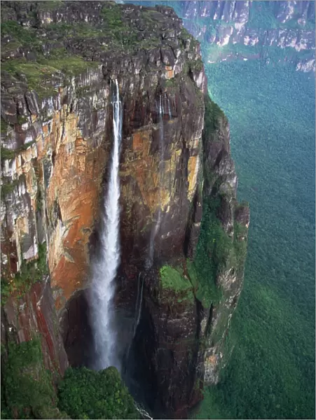 Venezuela - aerial Angel Falls. Canaima National Park, Bolivar State. Angel falls is the highest waterfall in the world at 980 metres