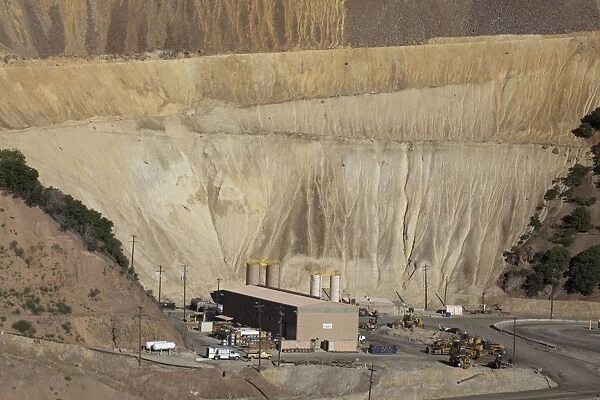 Bingham Canyon Mine - one of the biggest open pit copper mines in the world - also mine gold - silver - molybdenum - pit can be seen from space - Utah - USA