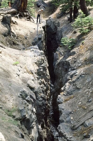 Earthquake Fault near Mammoth Mountain, California, USA