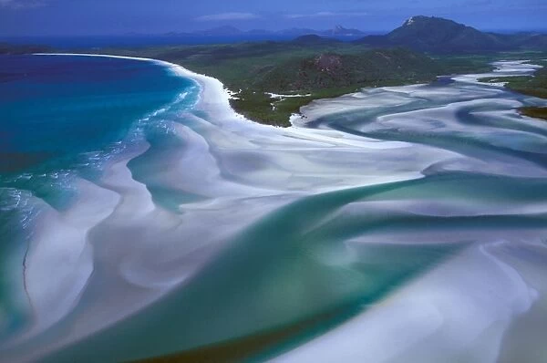 Hill Inlet, Whitehaven Beach Great Barrier Reef Marine Park (World Heritage Area), Queensland, Australia JPF34522