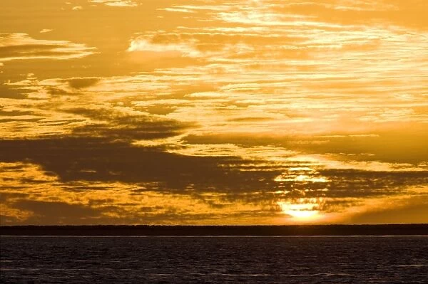 Sunset - at San Ignacio Lagoon - Baja California, Mexico