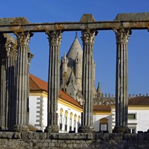 Roman Temple - in Evora, World Heritage city, Alentejo, Portugal