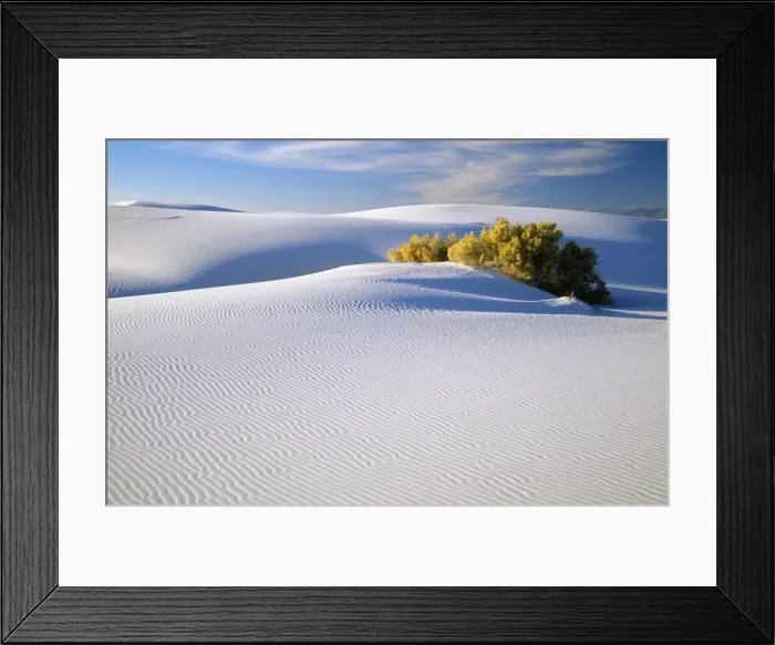 Framed Print : USA - white sand desert, showing patterns New Mexico, USA Framed Print : USA - white sand desert, showing patterns New Mexico, USA