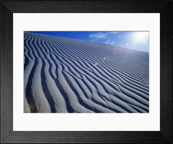 Framed Print : USA - white sand desert, showing patterns New Mexico, USA Framed Print : USA - white sand desert, showing patterns New Mexico, USA