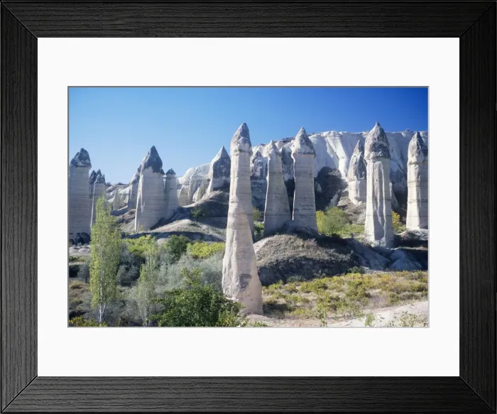 Framed Print : Turkey - fairy chimneys, volcanic ash tuff. Akvadi (White Valley) Framed Print : Turkey - fairy chimneys, volcanic ash tuff. Akvadi (White Valley)