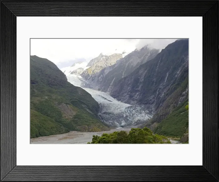 Framed Print : Glacier - scenic view of Franz Josef glacier. Westland National Park - South Island - New Zealand Framed Print : Glacier - scenic view of Franz Josef glacier. Westland National Park - South Island - New Zealand
