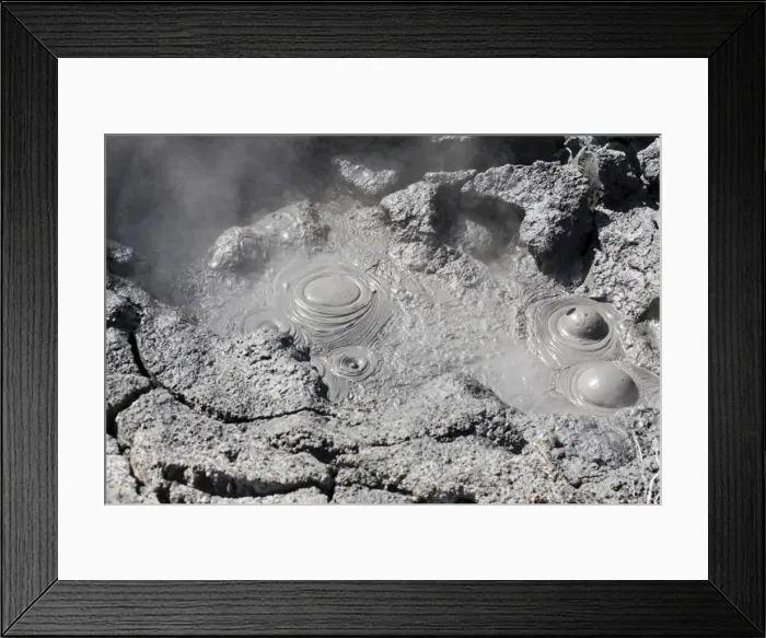 Framed Print : Hell's Gate - Tikitere / Rotorua - boiling mud pools Maori owned geothermal reserve - North Island - New Zealand Framed Print : Hell's Gate - Tikitere / Rotorua - boiling mud pools Maori owned geothermal reserve - North Island - New Zealand
