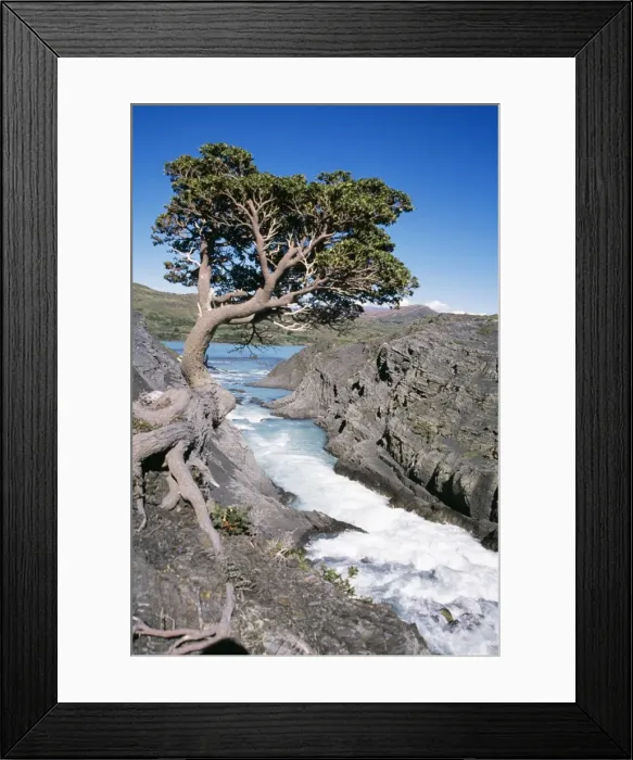 Framed Print : Chile Spillway of Salto Grande Waterfall, Torres de Payne Framed Print : Chile Spillway of Salto Grande Waterfall, Torres de Payne