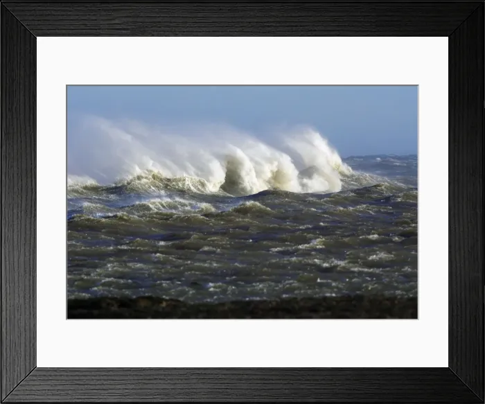 Framed Print : North Sea - waves and surf caused by autumn storm. Northumberland, UK Framed Print : North Sea - waves and surf caused by autumn storm. Northumberland, UK