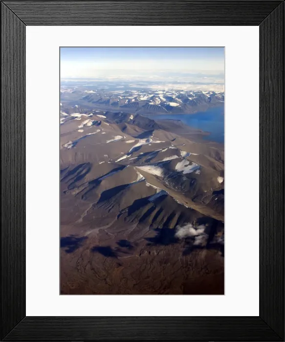 Framed Print : South Spitzberg, Svalbard, Norway - aerial Framed Print : South Spitzberg, Svalbard, Norway - aerial