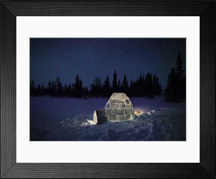 Framed Print : Igloo - at night Framed Print : Igloo - at night