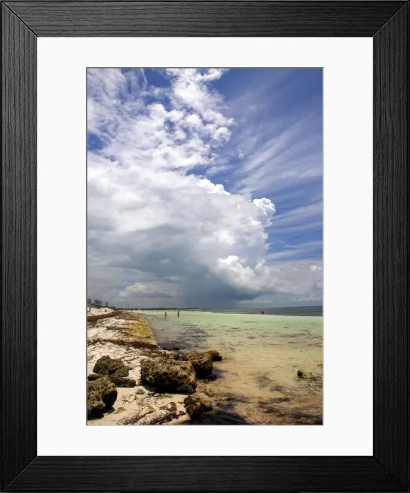 Framed Print : Cumulonimbus clouds. Thunderstorm approaching Bahia Honda beach in the Florida Keys. Florida, USA Framed Print : Cumulonimbus clouds. Thunderstorm approaching Bahia Honda beach in the Florida Keys. Florida, USA