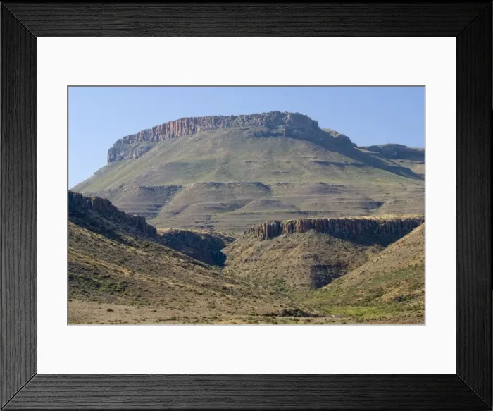 Framed Print : Typical Karoo scenery, showing the dolerite sills responsible for the characteristic flat-topped mountains. Karoo National Park, Western Cape, South Africa Framed Print : Typical Karoo scenery, showing the dolerite sills responsible for the characteristic flat-topped mountains. Karoo National Park, Western Cape, South Africa