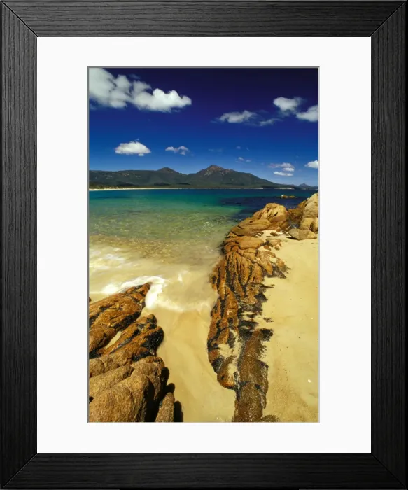 Framed Print : Australia - Freycinet Peninsula & Promise Bay from Hazards Beach Freycinet National Park, Tasmania, Australia. MPM00345 Framed Print : Australia - Freycinet Peninsula & Promise Bay from Hazards Beach Freycinet National Park, Tasmania, Australia. MPM00345