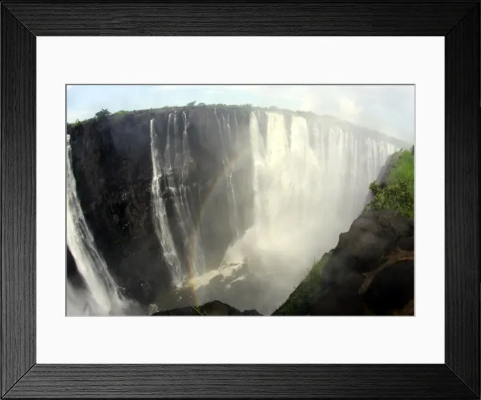 Framed Print : Rainbow at Victoria Falls - Zambia / Zimbabwe, Africa Framed Print : Rainbow at Victoria Falls - Zambia / Zimbabwe, Africa