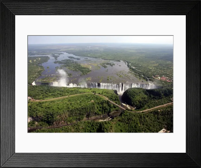 Framed Print : Victoria Falls - Aeriel view. Zambia / Zimbabwe, Africa Framed Print : Victoria Falls - Aeriel view. Zambia / Zimbabwe, Africa