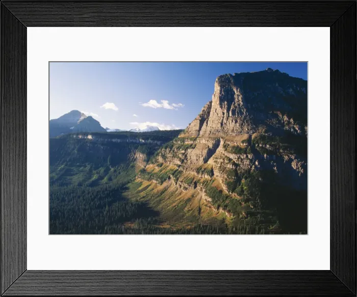 Framed Print : USA - early morning Heavy Runner Mountain, Glacier National Park