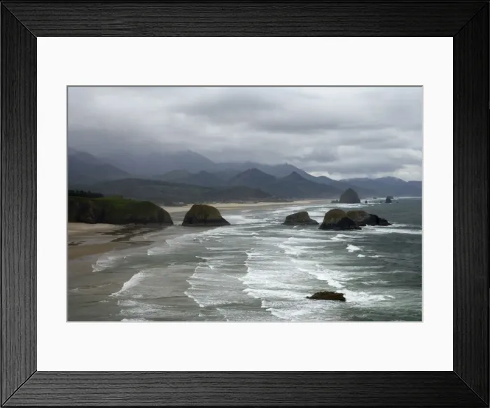 Framed Print : Cannon Beach and Sea Stacks from Ecola State Park North Oregon Coast USA LA000882 Framed Print : Cannon Beach and Sea Stacks from Ecola State Park North Oregon Coast USA LA000882