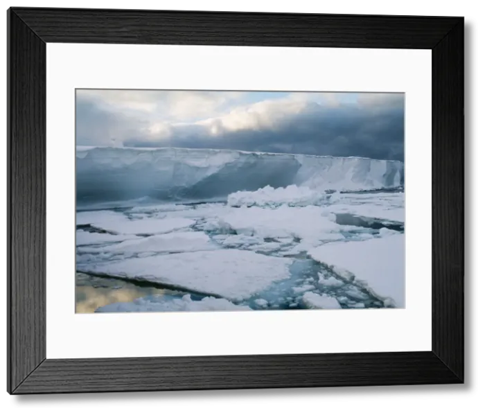 Framed Print : Antarctic Ice flows breaking off Ice Shelf Framed Print : Antarctic Ice flows breaking off Ice Shelf