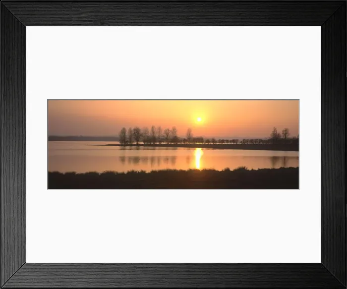 Framed Print : Winter Sunset Rutland Water UK Framed Print : Winter Sunset Rutland Water UK