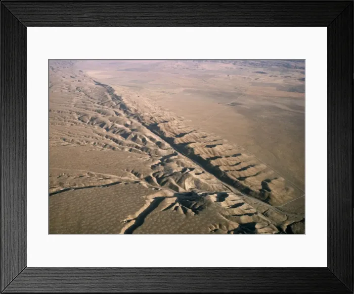 Framed Print : San Andreas Fault California, USA Framed Print : San Andreas Fault California, USA