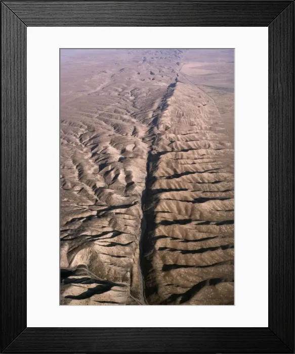 Framed Print : San Andreas Fault California, USA Framed Print : San Andreas Fault California, USA