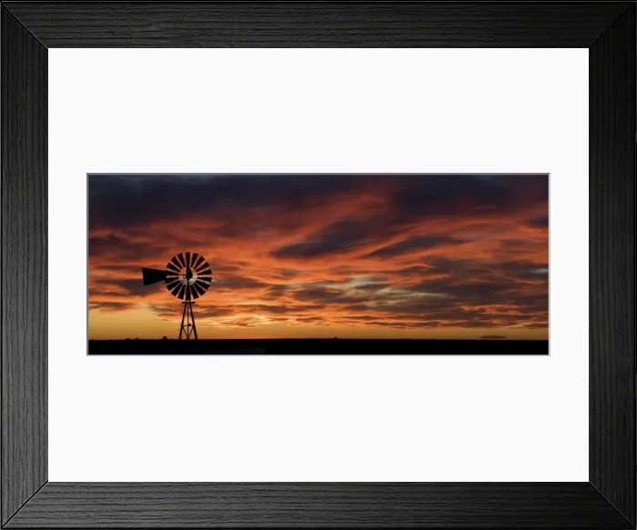 Framed Print : Argentina - windmill on the Patagonian steppe at sunset, on the Valdes Peninsula. Province Chubut, Patagonia Panorama made from two photos Framed Print : Argentina - windmill on the Patagonian steppe at sunset, on the Valdes Peninsula. Province Chubut, Patagonia Panorama made from two photos