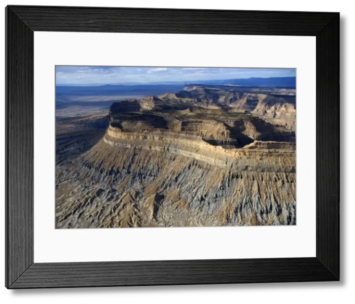 Framed Print : Aerial view of the Book Cliffs - looking north, Between Grand Junction, Colorado, and Green River, the Book Cliffs run roughly in an East-West direction Framed Print : Aerial view of the Book Cliffs - looking north, Between Grand Junction, Colorado, and Green River, the Book Cliffs run roughly in an East-West direction