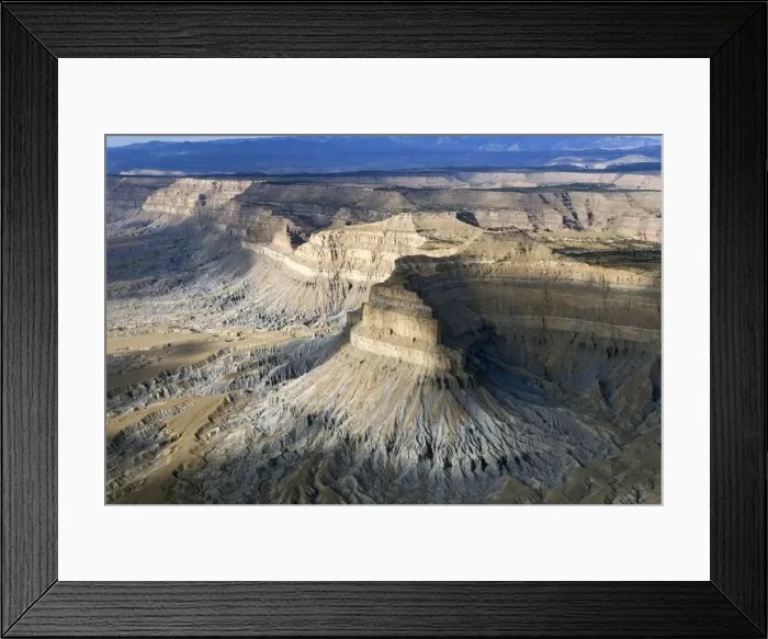 Framed Print : Aerial view of the Book Cliffs - north of the town of Green River, Utah; looking North-East. Between Grand Junction, Colorado, and Green River, the Book Cliffs run roughly in an East-West direction Framed Print : Aerial view of the Book Cliffs - north of the town of Green River, Utah; looking North-East. Between Grand Junction, Colorado, and Green River, the Book Cliffs run roughly in an East-West direction