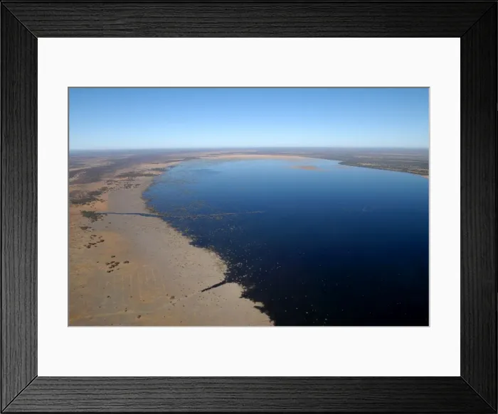 Framed Print : Aerial of Lake Ngami Botswana Africa Framed Print : Aerial of Lake Ngami Botswana Africa