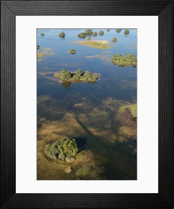 Framed Print : Aerial view of Okavango Delta Botswana Africa Framed Print : Aerial view of Okavango Delta Botswana Africa
