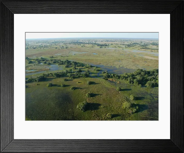 Framed Print : Aerial view of Okavango Delta Botswana Africa Framed Print : Aerial view of Okavango Delta Botswana Africa