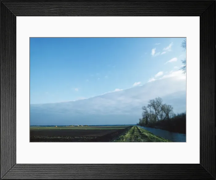 Framed Print : Clouds - weather front over fenland Framed Print : Clouds - weather front over fenland