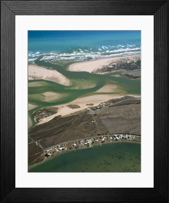 Framed Print : Australia - Estuary. Hindmarsh Island, Younghusband Peninsula, Coorong National Park, left. & Sir Richard Peninsula on right. Park is over 46, 000 hectares & stretches 140 km Framed Print : Australia - Estuary. Hindmarsh Island, Younghusband Peninsula, Coorong National Park, left. & Sir Richard Peninsula on right. Park is over 46, 000 hectares & stretches 140 km