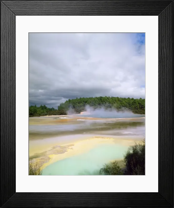 Framed Print : New Zealand Champagne Lake, Waiotapu thermal area, North Island Framed Print : New Zealand Champagne Lake, Waiotapu thermal area, North Island