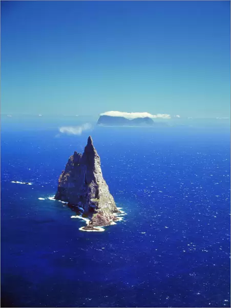 Australia - Ball's pyramid, an erosional remnant of a shield volcano & caldera formed 7 million years ago. 551 meters high. A sea stack in the Tasman Sea, part of the Lord Howe Island Marine Park