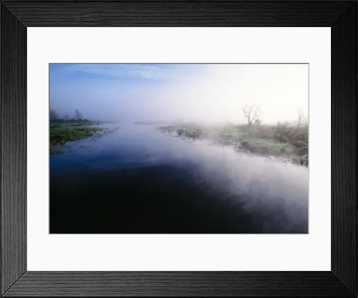 Framed Print : Mist - rising from river in White Memorial Foundation, early morning Framed Print : Mist - rising from river in White Memorial Foundation, early morning