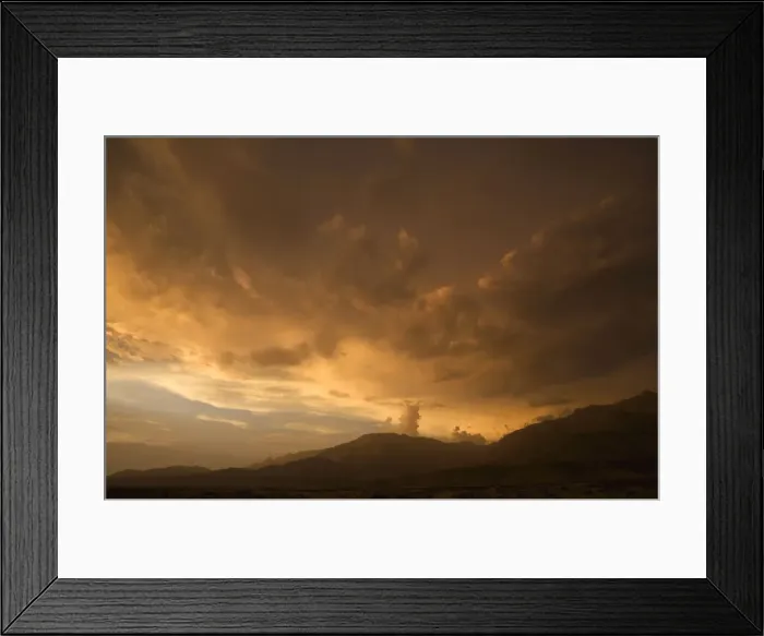 Framed Print : Sunset with cloud build up over the Brandberg Massive. Namib Desert Namibia, Africa Framed Print : Sunset with cloud build up over the Brandberg Massive. Namib Desert Namibia, Africa