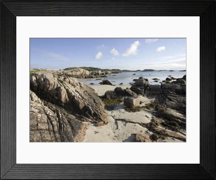 Framed Print : Beach and coastal view from Fidden Farm on south coast of Isle of Mull, Scotland, UK Framed Print : Beach and coastal view from Fidden Farm on south coast of Isle of Mull, Scotland, UK