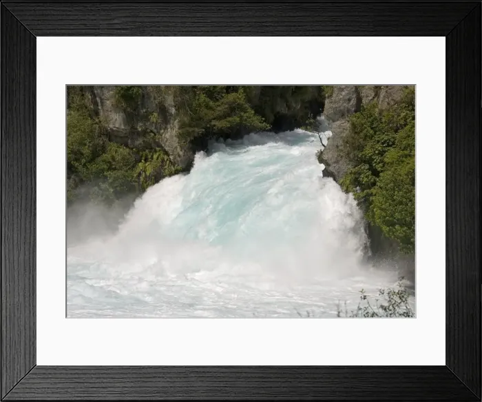 Framed Print : Huka Falls on Waikato river near Taupo North Island New Zealand. Of great important for electricity generation it supplies 8 hydroelectric schemes and water for cooling for 2 geothermal units. The average daily flow is 160 cub metres per second Framed Print : Huka Falls on Waikato river near Taupo North Island New Zealand. Of great important for electricity generation it supplies 8 hydroelectric schemes and water for cooling for 2 geothermal units. The average daily flow is 160 cub metres per second