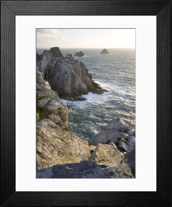 Framed Print : Rocky Coastline - Pointe Pen Hir - Brittany - France Framed Print : Rocky Coastline - Pointe Pen Hir - Brittany - France