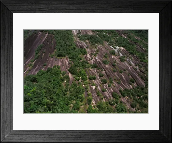 Framed Print : Inselberg - Aerial view French Guiana forest Framed Print : Inselberg - Aerial view French Guiana forest
