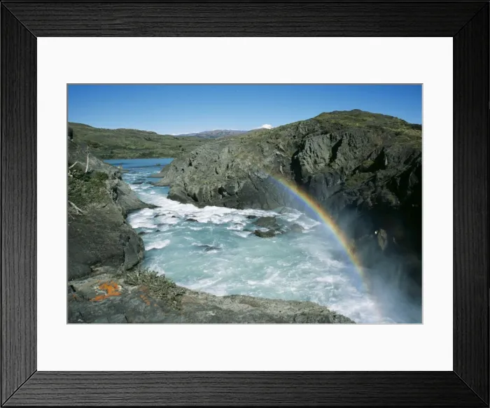 Framed Print : Chile Spillway of Sal to Grande Waterfall, Torris de Paine Framed Print : Chile Spillway of Sal to Grande Waterfall, Torris de Paine