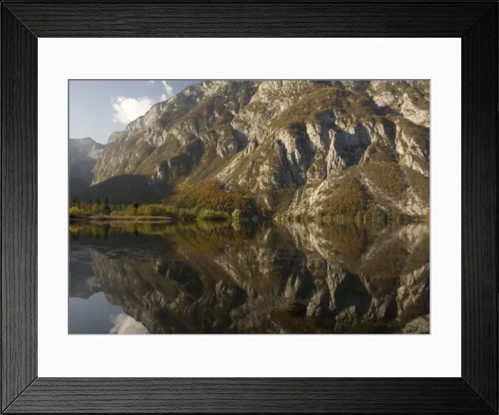 Framed Print : Lake Bohinj in autumn. Triglav National Park, Julian Alps, Slovenia Framed Print : Lake Bohinj in autumn. Triglav National Park, Julian Alps, Slovenia