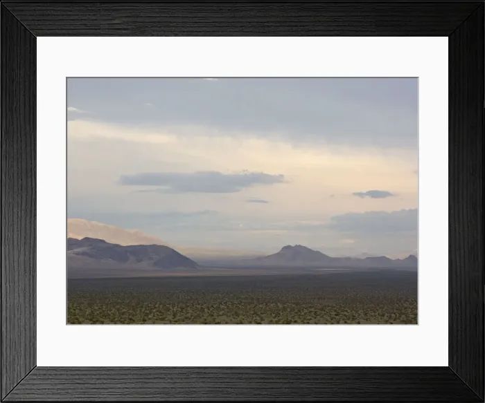 Framed Print : Mojave Desert - looking towards Silurian mountains, close to Arizona border. USA Framed Print : Mojave Desert - looking towards Silurian mountains, close to Arizona border. USA