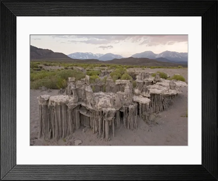 Framed Print : Strangely-shaped Sand Tufa Formations - above current water level Lake Mono Framed Print : Strangely-shaped Sand Tufa Formations - above current water level Lake Mono