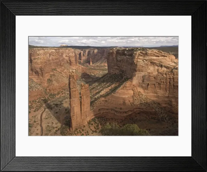 Framed Print : Canyon de Chelly National Monument, on Navajo tribal ground. View over Spider Rock and upper canyon Framed Print : Canyon de Chelly National Monument, on Navajo tribal ground. View over Spider Rock and upper canyon