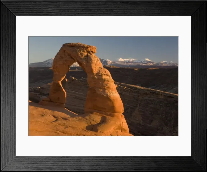 Framed Print : Delicate Arch - probably the best-known natural arch in the USA. Evening light. Arches National Park, Utah Framed Print : Delicate Arch - probably the best-known natural arch in the USA. Evening light. Arches National Park, Utah