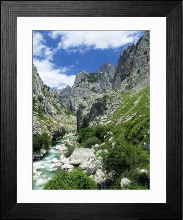 Framed Print : Spain - Picos De Europa, limestone Rio Cares Gorge (Gargantas) Poncebos, North Spain Framed Print : Spain - Picos De Europa, limestone Rio Cares Gorge (Gargantas) Poncebos, North Spain