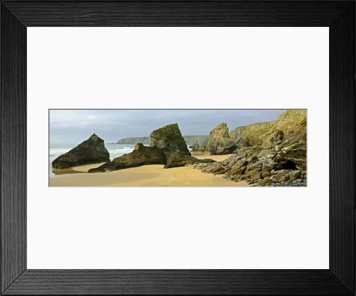 Framed Print : Bedruthan Steps rugged coastline with sea stacks Cornwall, England, UK Framed Print : Bedruthan Steps rugged coastline with sea stacks Cornwall, England, UK